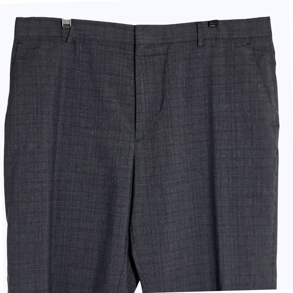 Banana Republic Tailored Fit Dress Pants Men's 38x31 Gray Blue Plaid Slacks Good - Picture 4 of 10